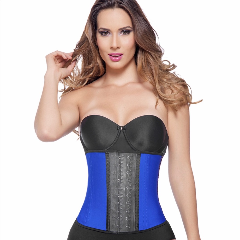 Girdle ShortTorso 2 Hooks Waist Trainer/Faja Blue